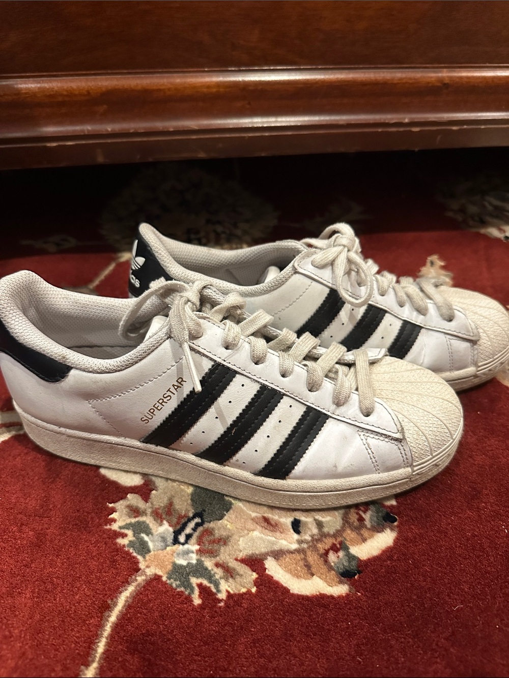 Adidas Superstar Sneakers in White/Black